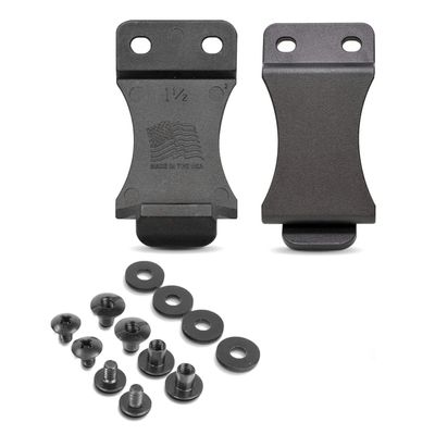 HolsterBuilder Holster Tuckable Belt Clip - IWB Belt Clip Attachment for Holsters, Mag Pouches, Knife Sheaths, Concealment & More - Durable Concealment Clip - Made in USA
