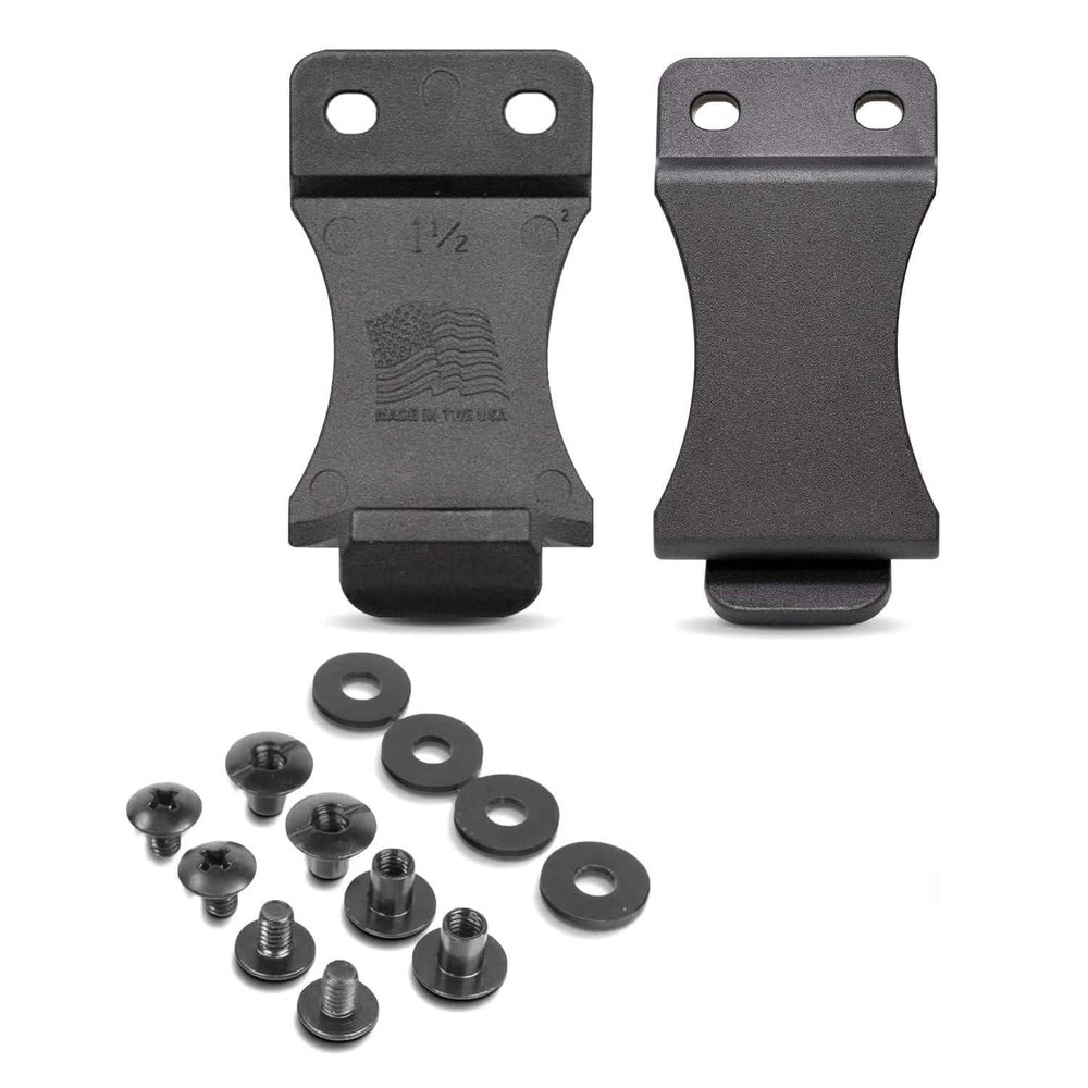 HolsterBuilder Holster Tuckable Belt Clip - IWB Belt Clip Attachment for Holsters, Mag Pouches, Knife Sheaths, Concealment & More - Durable Concealment Clip - Made in USA