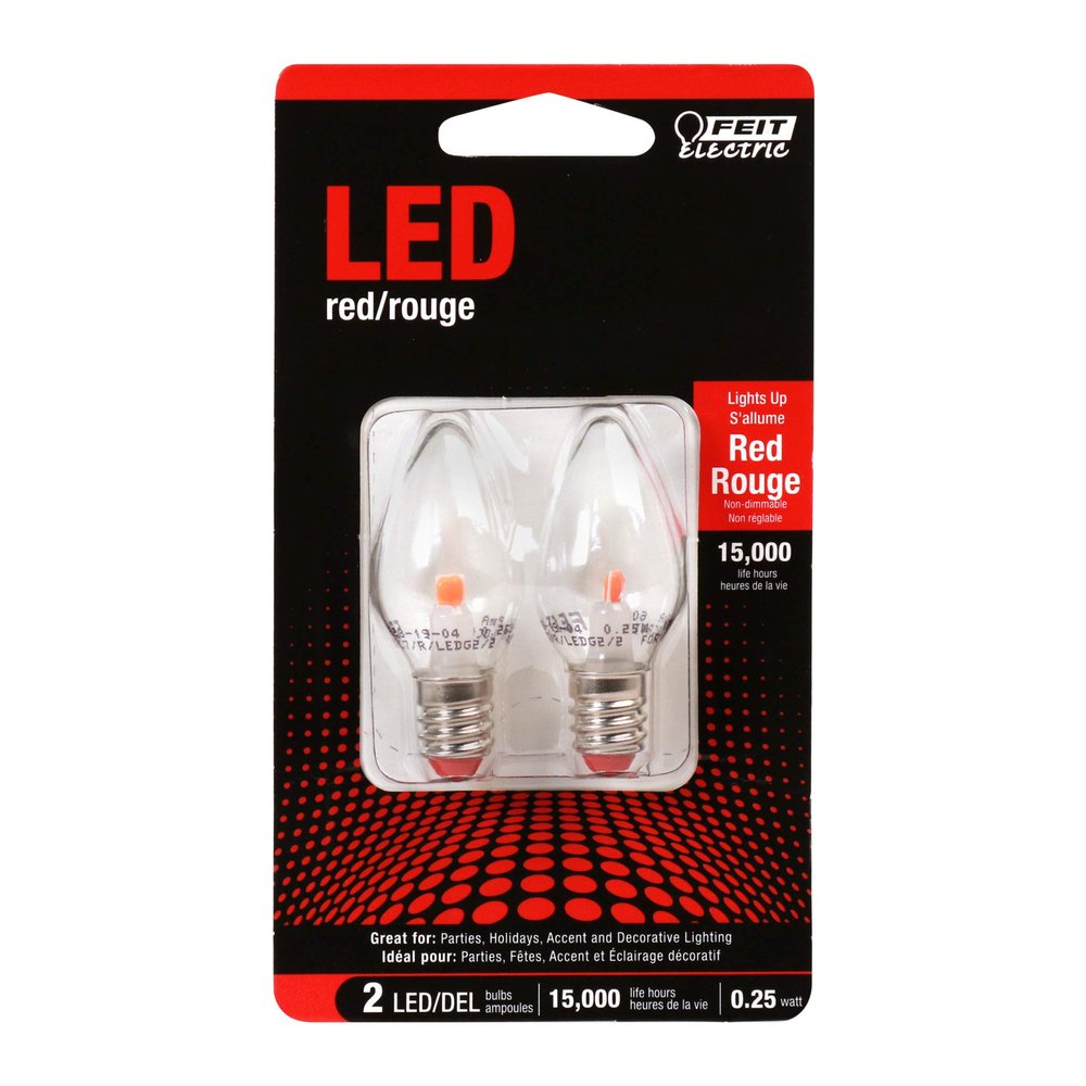 Feit Electric Accent LED Red Night Light - 2 Pack