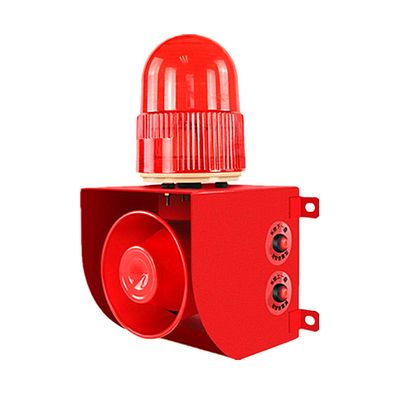 DC12V Alarm Siren Horn Outdoor Siren Strobe Alarm 120db Alarm Indoor Siren Security Siren safety Alarm Light and Horn Tone Volume Adjustable Waterproof Industrial Sound Light Alarm