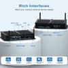 BASOARO Fanless Mini Industrial PC, Win 11 Pro Mini Computer Core i7 8550U, 16G RAM 128G SSD 1TB HDD, DP/EDP/HD, 4K UHD, 6 RS232 COM, Dual Band WiFi, BT, Mini Desktops view 2