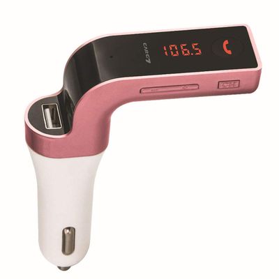 Bluetooth FM Transmitter for Car, Wireless Bluetooth 2.1In-Car Radio Adapter Car Kit with Handsfree Calling, 1 USB Ports, LED Display, Support TF Card, U-Disk, AUX Output,C