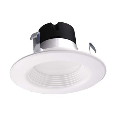 Satco CCT and Wattage Selectable LED Commercial Recessed Downlight, 4 Inches, White