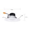 Satco CCT and Wattage Selectable LED Commercial Recessed Downlight, 4 Inches, White view 3