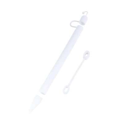 Hemobllo Stylus Protective Cover Sleeve Silicone Grip Holder for Pencil - Texture Lightweight Portable Design Excellent Scratch White Color