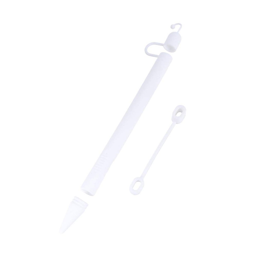 Hemobllo Stylus Protective Cover Sleeve Silicone Grip Holder for Pencil - Texture Lightweight Portable Design Excellent Scratch White Color