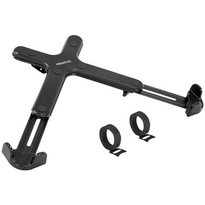 Mount-It! Laptop VESA Mount Tray for Monitor Arms  VESA Laptop Tray Fits Up to 17" Notebooks  Adjustable Holder with Safety Strap, Ventilated Cooling Design, and Secure Ledge Stopper (Black)