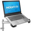 Mount-It! Laptop VESA Mount Tray for Monitor Arms  VESA Laptop Tray Fits Up to 17" Notebooks  Adjustable Holder with Safety Strap, Ventilated Cooling Design, and Secure Ledge Stopper (Black) view 2