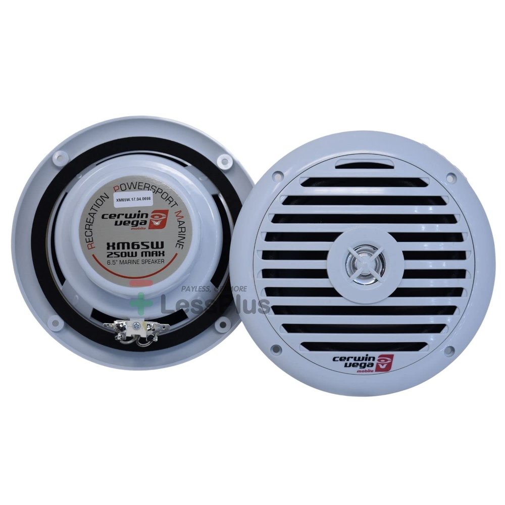 Cerwin Vega XM65W 6.5" 120W 2-Way Coaxial Speakers Marine Grade White (Pair)