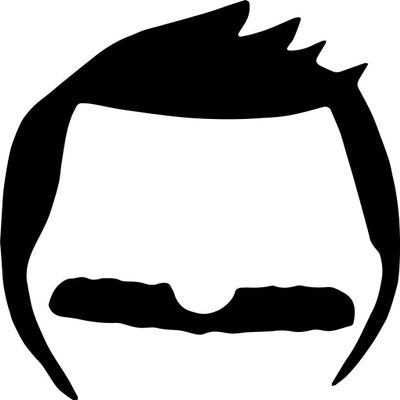 Bob's Burger TV Series 5" Tall Bob Belcher Head Die Cut Decal - Black Color