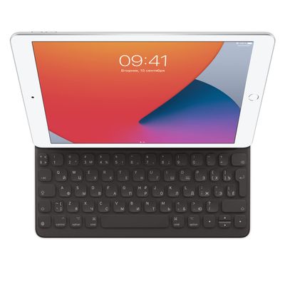 Apple Smart Keyboard: iPad Keyboard and case for iPad Pro 10.5-inch, iPad Air (3rd Generation), and iPad (7th, 8th, and 9th Generation), Comfortable Typing Experience, Russian - Black
