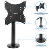 MOUNT-IT! Flat Screen TV Bolt Down Stand for Desk, Desktop, and Tabletop [23" - 43" Screens] Swivel Tabletop Mount, VESA Mount up to 200x200mm (Steel, Black) view 3