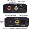 Analog to Digital Audio Converter,Hdiwousp Aluminum RCA to Optical with Optical Cable, Stereo L/R and 3.5mm Jack to Digital Toslink Coaxial Audio Adapter Compatible with PS4 Xbox HDTV DVD Headphone. view 2