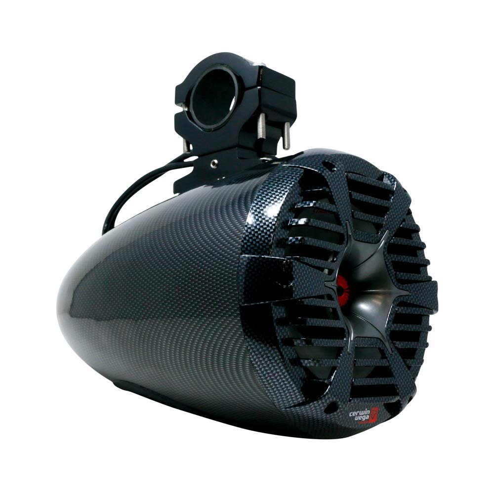 Cerwin Vega SPMT8SCFB 200W Max (100W RMS) 8" Stroker Pro Series 3-Way Marine Tower Speaker, Black Carbon Fiber (Single)