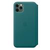 Apple Leather Folio (for iPhone 11 Pro Max) - Peacock view 1