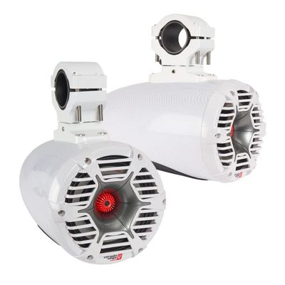 Cerwin Vega SPMT8SCFW 8" 200W Max /100W RMS Stroker Pro Series 3-Way Marine Tower Speaker, White Carbon Fiber