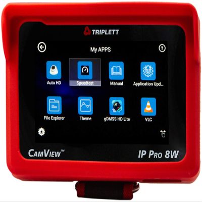 Triplett 8066 CamView IP Pro-8W CCTV Camera Tester with PoE, Network Test, and 4" IPS Touchscreen - NTSC/PAL, HD-CVI 3.0, AHD 3.0, HD-TVI 3.0