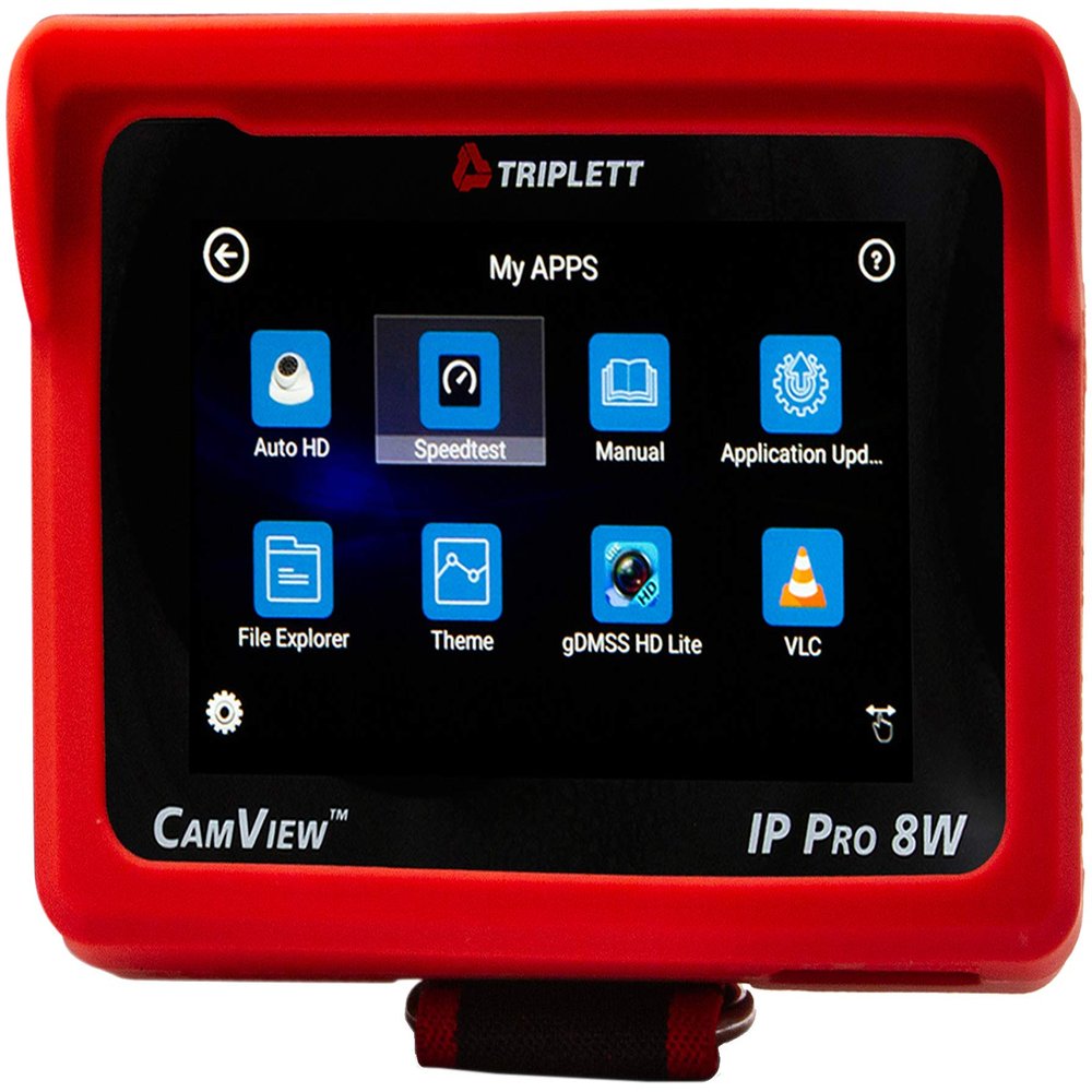 Triplett 8066 CamView IP Pro-8W CCTV Camera Tester with PoE, Network Test, and 4" IPS Touchscreen - NTSC/PAL, HD-CVI 3.0, AHD 3.0, HD-TVI 3.0