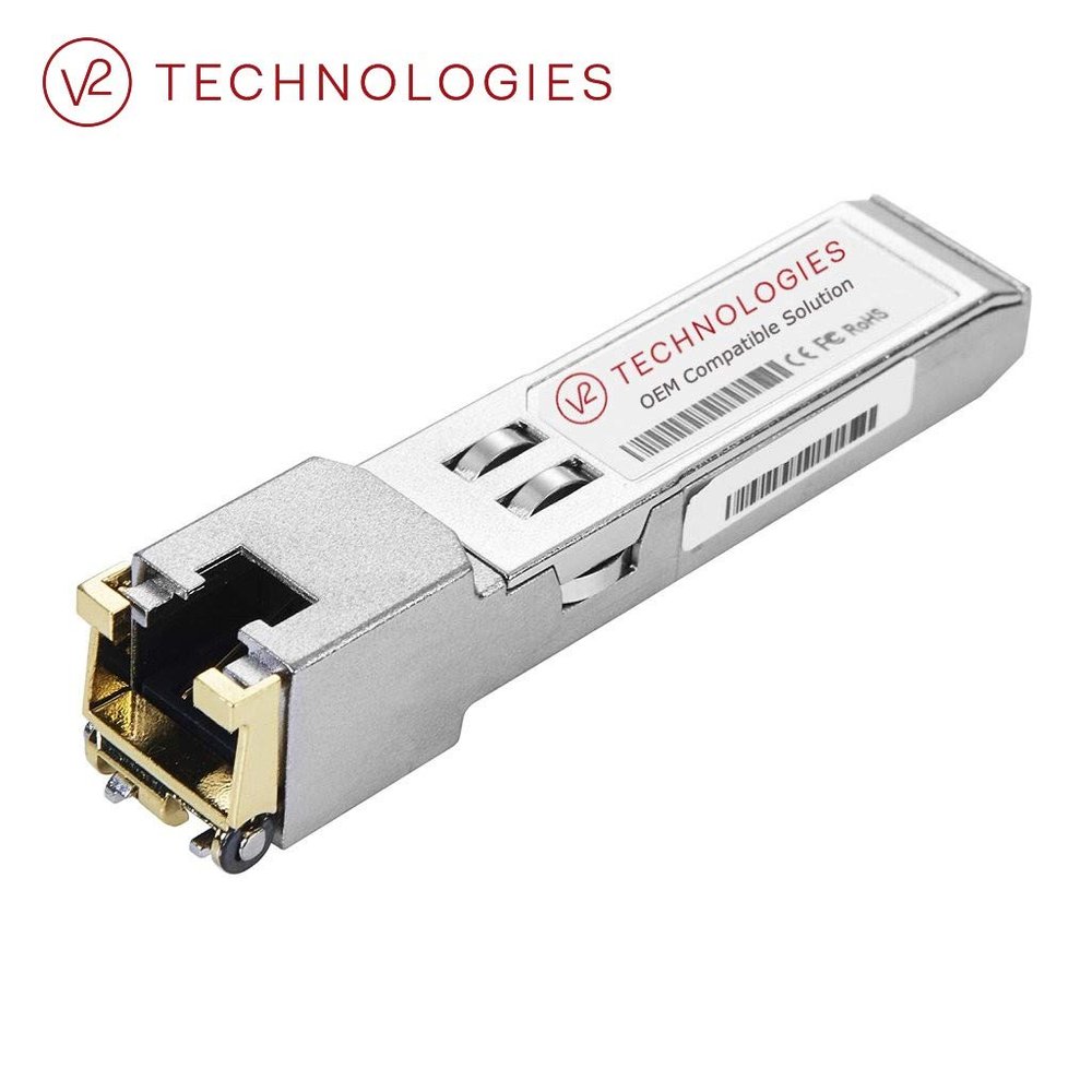 1000BASE-T SFP, Cisco Compatible, 100 Meters DDM Copper, Equivalent to GLC-T, SFP to RJ45, V2 Technologies Networking Transceivers