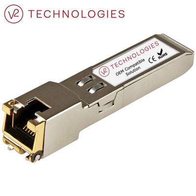 1000BASE-T SFP, Cisco Compatible, 100 Meters DDM Copper, Equivalent to SFP-GE-T, SFP to RJ45, V2 Technologies Networking Transceivers