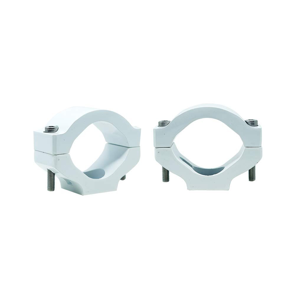 Erwin Vega Mounting Clamp for RPM Series Marine Wake Tower Speaker, .75-1.5 Bracket, Durable Aluminum, Powder Coat Finish in White, Black, Gray - Essential Car Accessory & Speaker Mount TCSMWHT