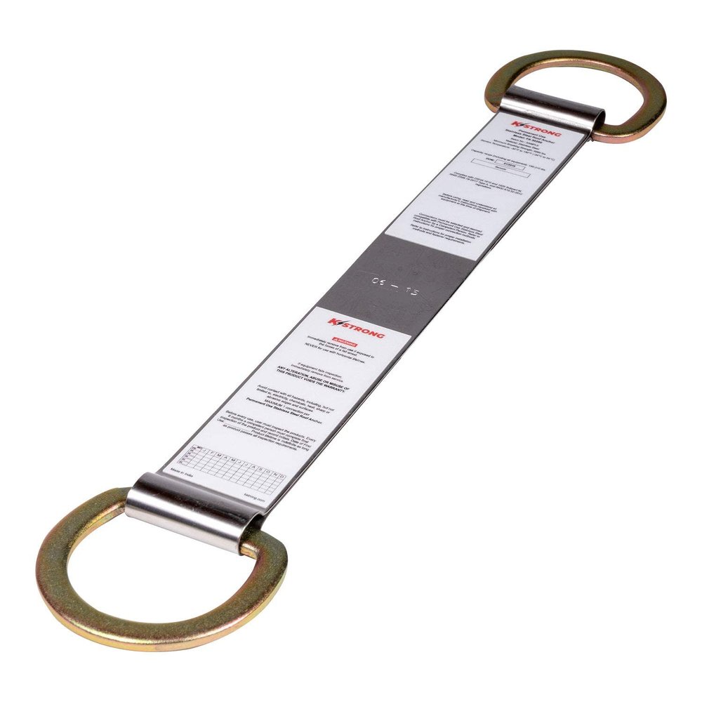 KStrong UFA30020 Permanent Use Stainless Steel Roof Anchor with D-Rings, ANSI Compliant, 18.16" x 1.73 (461 x 44 mm)