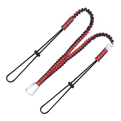 KStrong UDL100012 Kaptor Twin Leg Tool Lanyard, ANSI Compliant, 35-53" (Relaxed - Expanded), Red/Black