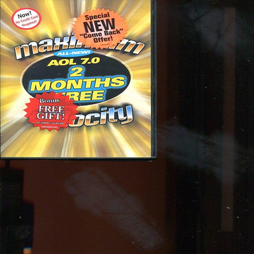AOL 7.0 CD/MAXIMUM VELOCITY /2 MONTHS FREE/BRAND NEW/HARD PLASTIC CASE /*RARE*
