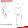 KStrong UFC409151 Twin/Single Connector with Steel Pin, ANSI Compliant, 2.15" (55 mm) / Gate Open view 4