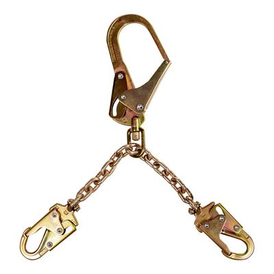 KStrong Work Positioning Rebar Chain Assembly with Swivel Hook, Two Forged Snap Hooks at Leg Ends, 24-Inch, ANSI Compliant