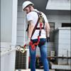 KStrong UFL206111 Elasticated Design Shock Absorbing Lanyard with Snap Hook and Rebar Hook, ANSI Compliant, 6-Ft, Red view 3
