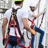 KStrong UFL206131 Twin Leg 100% Tie-Off Elasticated Design Shock Absorbing Lanyard with 1 Snap Hook and 2 Rebar Hooks, ANSI Compliant, 6-Ft, Red view 3