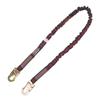 KStrong UFL204101 Internal Design Shock Absorbing Lanyard with 2 Snap Hooks, ANSI Compliant, 6-Ft, Black/Red view 1