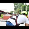 KStrong UFL204101 Internal Design Shock Absorbing Lanyard with 2 Snap Hooks, ANSI Compliant, 6-Ft, Black/Red view 2