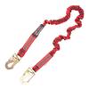 KStrong UFL206101 Elasticated Design Shock Absorbing Lanyard with Snap Hooks, ANSI Compliant, 6-Ft, Red view 1