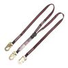 KStrong UFL201121 Clear Pack Design Twin Leg 100% Tie-Off Shock Absorbing Lanyard with 3 Steel Snap Hooks, ANSI Compliant, 6-Ft, Black/Red view 1