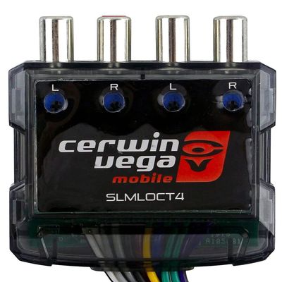 Cerwin Vega SYNCLINK Mini LOC 4-Channel w/Trigger : Premium 4-Channel High-Powered Line Output Converter & Line Driver with Digital Noise Filter, Adjustable Output, DC Amplifier Trigger SLMLOCT4
