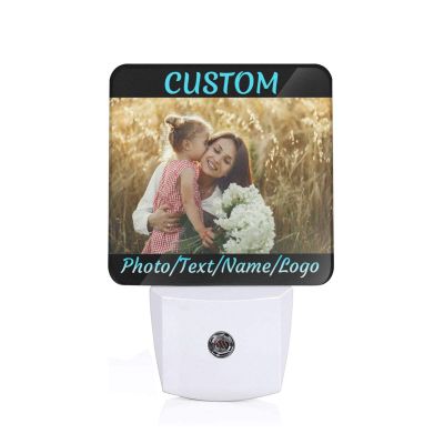 COWDIY Custom Plug in Night Lights Personalized LED Lamps Nightlights