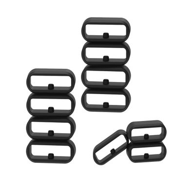18mm /20mm / 22mm / 24mm / 26mm / 28mm Silicone Rubber Fastener Rings Watch Bands Security Loop Wristband Fastener Band Keeper Loops Replacement 11Pack Watch Band Fasteners (Black, for 20mm Band)