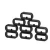 18mm /20mm / 22mm / 24mm / 26mm / 28mm Silicone Rubber Fastener Rings Watch Bands Security Loop Wristband Fastener Band Keeper Loops Replacement 11Pack Watch Band Fasteners (Black, for 20mm Band) view 2