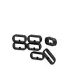 18mm /20mm / 22mm / 24mm / 26mm / 28mm Silicone Rubber Fastener Rings Watch Bands Security Loop Wristband Fastener Band Keeper Loops Replacement 11Pack Watch Band Fasteners (Black, for 20mm Band) view 3