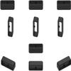 18mm /20mm / 22mm / 24mm / 26mm / 28mm Silicone Rubber Fastener Rings Watch Bands Security Loop Wristband Fastener Band Keeper Loops Replacement 11Pack Watch Band Fasteners (Black, for 22mm Band) view 4