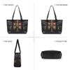 ALAZA Dragonfly Laptop Tote Bag,Fits 15.6 Inch Laptop,Womens Lightweight Canvas Leather Tote Bag Shoulder Bag view 3