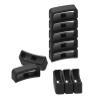 18mm /20mm / 22mm / 24mm / 26mm / 28mm Silicone Rubber Fastener Rings Watch Bands Security Loop Wristband Fastener Band Keeper Loops Replacement 11Pack Watch Band Fasteners (Black, for 28mm Band) view 3