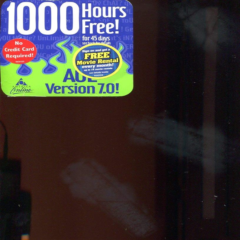 AOL 7.0 CD /1000 FREE HOURS/FREE MOVIE RENTAL/UNOPENED IN SHRINK WRAP /RARE