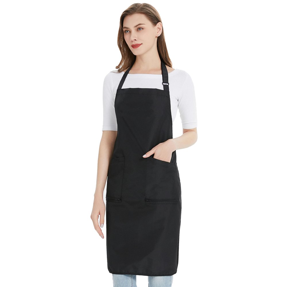 Hair Stylist Apron - Black - PU Waterproof Salon Apron Cosmetology
