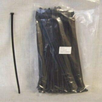 Store Fixture Supplies 100 Pack Black Nylon Cable Ties 50 lb Strength 11" Long