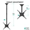 WALI Long Arm TV Ceiling Mount, Fits Most LED, LCD, OLED and Plasma Flat Screen Display 26 to 65 Inch, up to 110 Lbs, Height Extension up to 58 Inch, Mounting Holes up to 400x400mm (CM2665XL), Black view 3