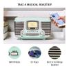 Crosley CR612B-AB Corsair Tabletop AM/FM Bluetooth Radio with CD Player and Dual Alarm Clock, Aqua Blue view 3