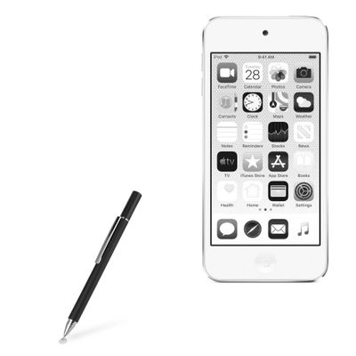 BoxWave Stylus Pen Compatible with Apple iPod Touch (7th Gen 2019) - FineTouch Capacitive Stylus, Super Precise Stylus Pen - Jet Black